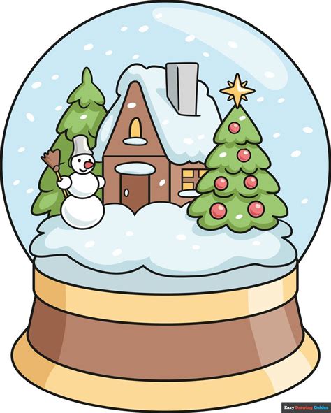 How to Draw a Snowman in a Snow Globe in the Snow; a simple YouTube
