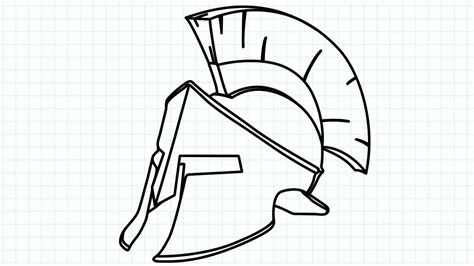 How to Draw a Spartan Helmet Really Easy Drawing Tutorial