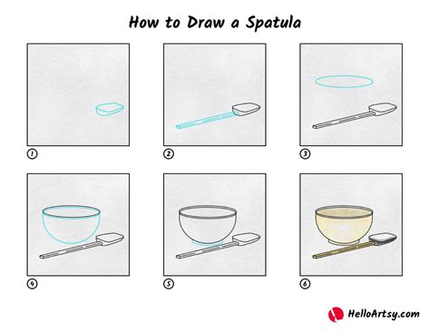 How to Draw a Spatula HelloArtsy