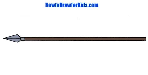 How to Draw a Spear for Kids Easy Drawing Tutorial