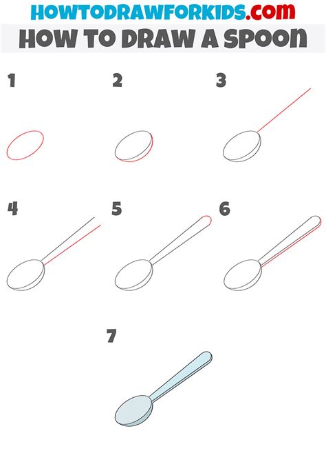 How to Draw a Spoon Easy Drawing Tutorial For Kids