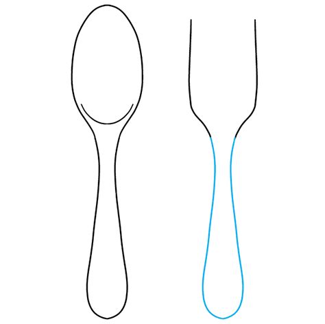 How to Draw a Spoon and Fork Really Easy Drawing Tutorial
