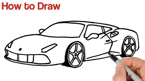 How to Draw a Sports Car Easy Drawing Tutorial For Kids