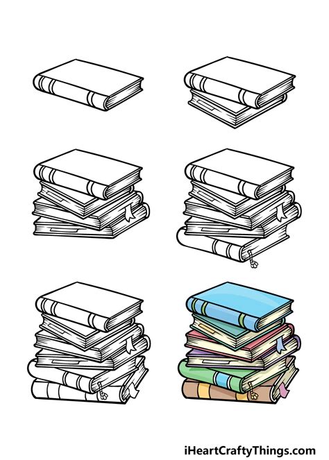 How to Draw a Stack of Books book drawing drawing for beginners