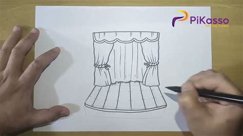 How to Draw a Stage Easy step by step YouTube