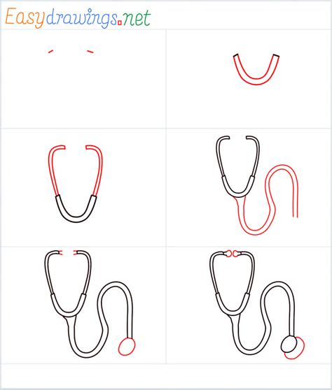 How to Draw a Stethoscope Step by Step Easy For Kids Coloring Page