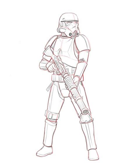 How to Draw a Stormtrooper from Star Wars in 7 easy steps