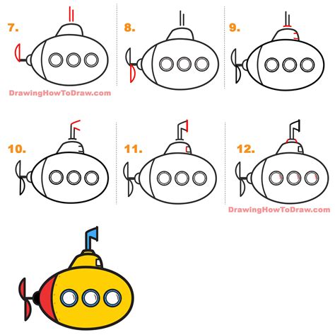 How to Draw a Submarine Really Easy Drawing Tutorial