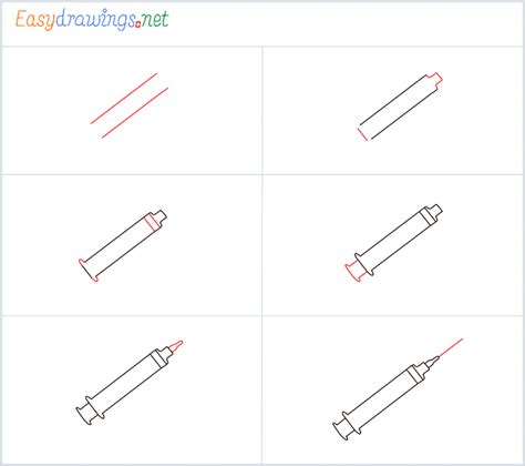 How to Draw a Syringe Step by Step Thenat1998