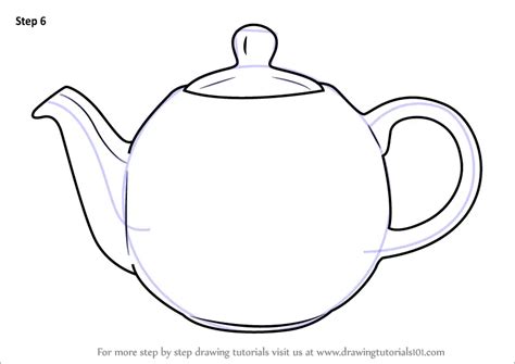 How to Draw a Tea Pot Really Easy Drawing Tutorial