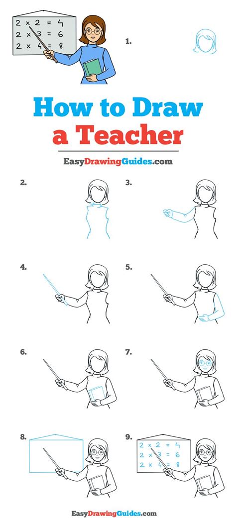 How to Draw a Teacher Really Easy Drawing Tutorial Drawing