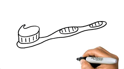 How to Draw a Toothbrush