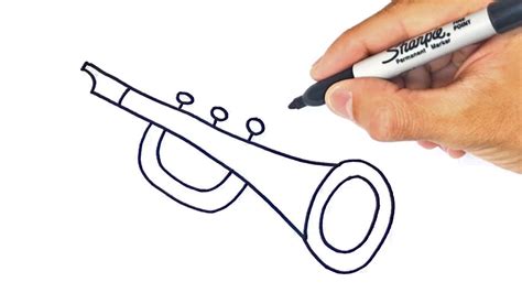 How to Draw a Trumpet Easy Drawing Tutorial For Kids