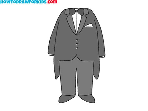 How to Draw a Tuxedo Easy Drawing Tutorial For Kids