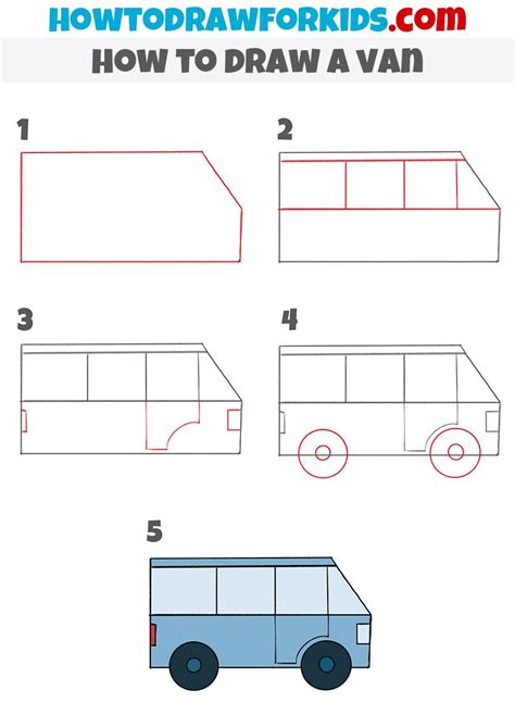 How to Draw a Van Easy Drawing Tutorial For Kids