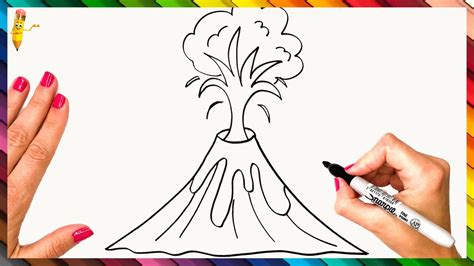 How to Draw a Volcano YouTube