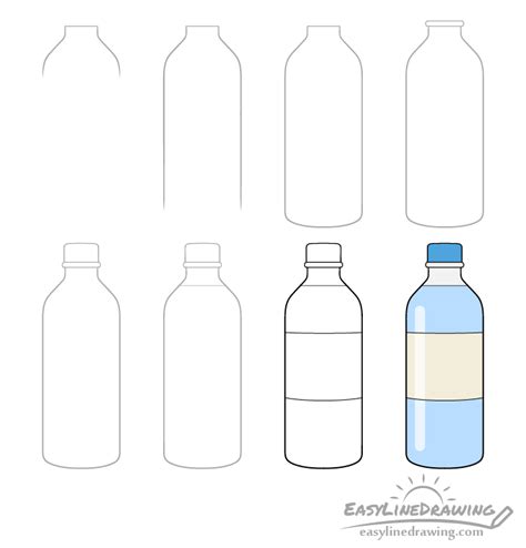 How to Draw a WATER BOTTLE Step by Step / Easy Drawing