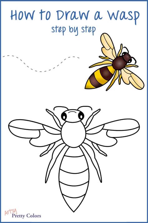 How to Draw a Wasp Artsy Pretty Colors
