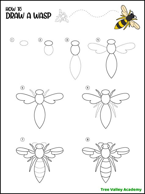 How to Draw a Wasp Easy Drawing for Beginners YouTube