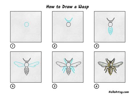 How to Draw a Wasp HelloArtsy