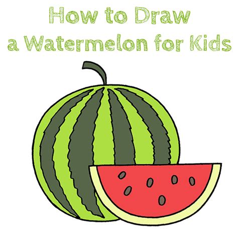 How to Draw a Watermelon for Kids How to Draw Easy