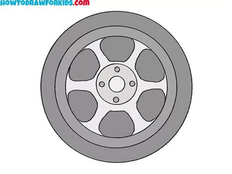 How to Draw a Wheel Step by Step Drawing Tutorial For Kids