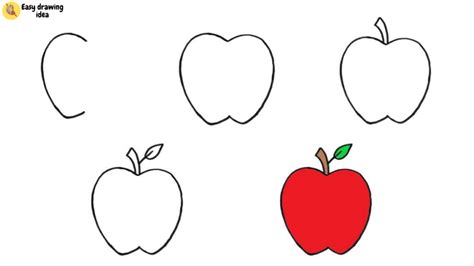 How to Draw an Apple Really Easy Drawing Tutorial