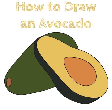 How to Draw an Avocado Really Easy Drawing Tutorial Easy drawings