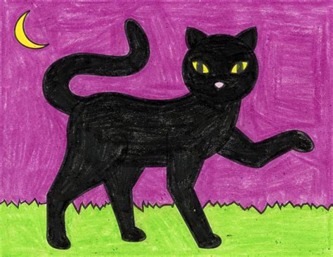How to Draw an Easy Black Cat Really Easy Drawing Tutorial