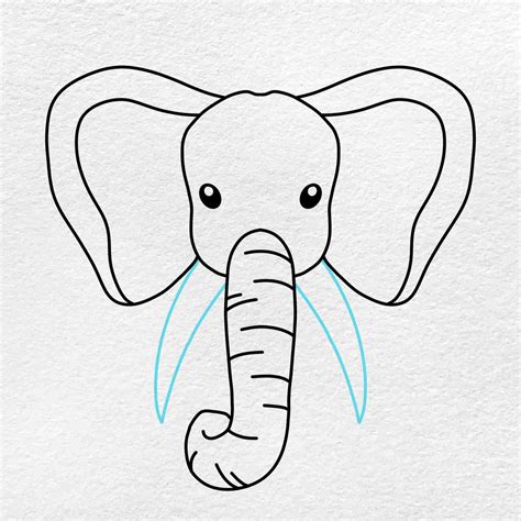 How to Draw an Elephant Face - HelloArtsy