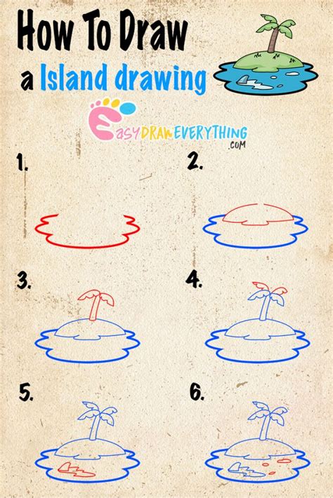How to Draw an Island Really Easy Drawing Tutorial Easy drawings