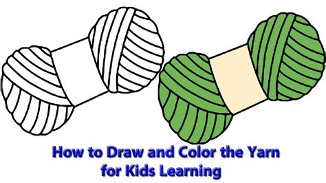How to Draw and Color the Yarn for Kids Learning YouTube