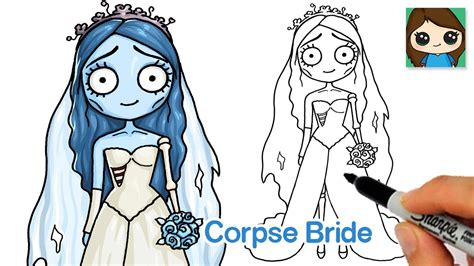 How to Draw the Corpse Bride Really Easy Drawing Tutorial Corpse