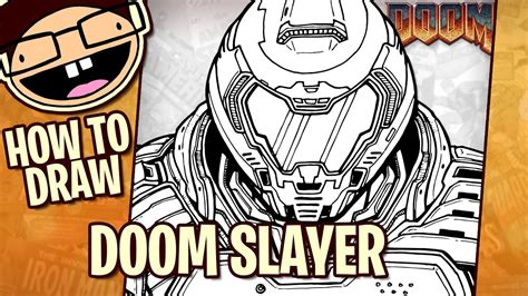 How to Draw the DOOM SLAYER Narrated StepbyStep Tutorial YouTube