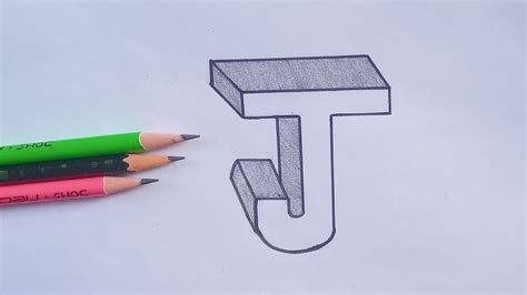 How to Draw the Letter J in 3D YouTube