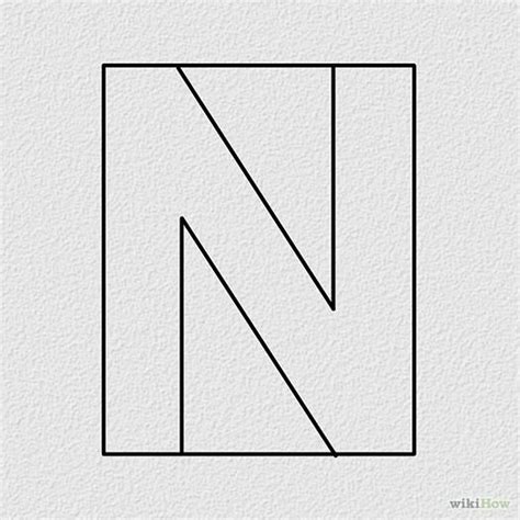 How to Draw the Letter N in Box Letters 4 Steps