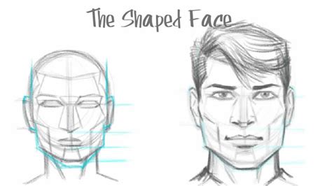 How to Draw the Male Face Basic Drawing Tutorial (The Shaped Face