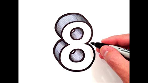 How to Draw the Number 8 in 3D YouTube