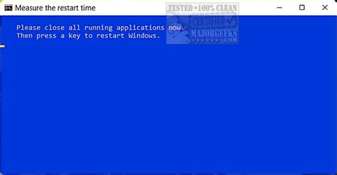 How to Easily Benchmark Restart Time in Windows 10 & 11 ... - MajorGeeks