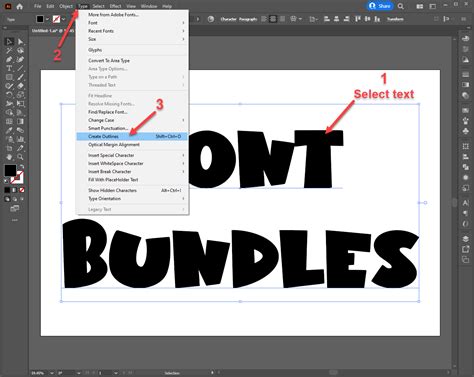 How to Edit Text in Adobe Illustrator Design Bundles