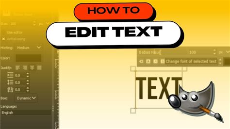 How to Edit Text in GIMP YouTube