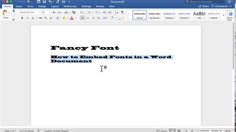 How to Embed Fonts in Microsoft Word YouTube