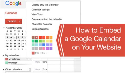 How to Embed a Google Calendar on Your Website Website Creation