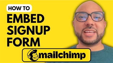 How to Embed a MailChimp Signup Form in WordPress YouTube
