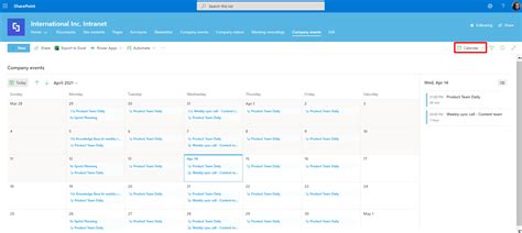 How to Embed a Modern SharePoint Calendar Month (Calendar) View Using