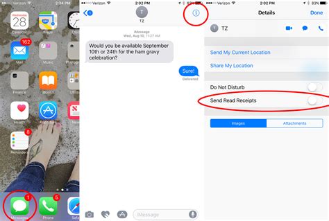 How to Enable/Disable Individual Read Receipt in iOS 10 Messages App