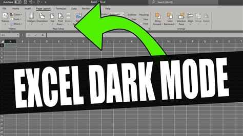 How to Enable Dark Mode Cells in Excel - YouTube