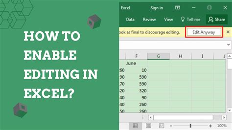 How to Enable Editing in Excel Things to Know Earn & Excel