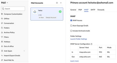 How to Enable IMAP in Zoho Mail