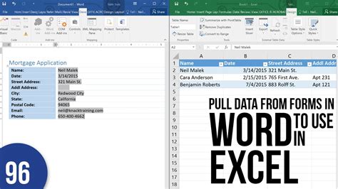 How to Export Data from a Word Form to Excel